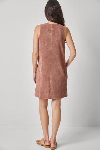 Lilla P Terry Zip Dress - Bark