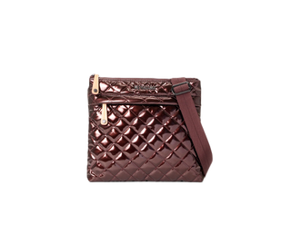Metro Flat Crossbody - Bordeaux Lacquer