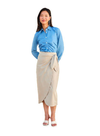 Penelope Wrap Skirt - Stone