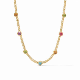 Dolce Delicate Station Necklace - Iridescent Multi Stone