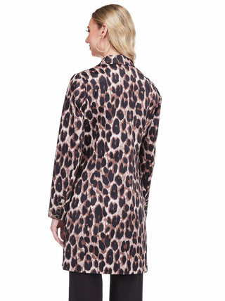 Jade Buttondown Coat - Leopard