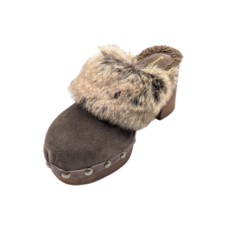 Fadia Heel - Dark Brown Suede