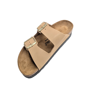 Birkenstock Arizona Platform Nubuck - Sandcastle