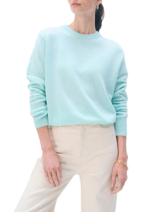 Cashmere Crewneck Sweater - Light Aqua
