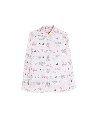 Cherry & Letters Print Shirt - Multi