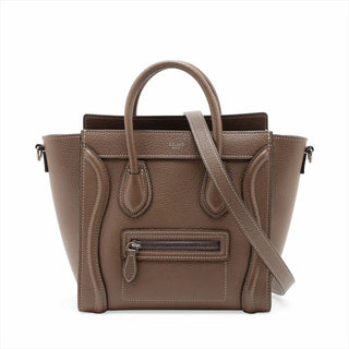 Celine Brown Nano Luggage Shopper