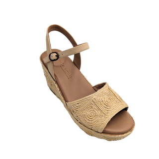 Nevio Wedge - Natural Raffia
