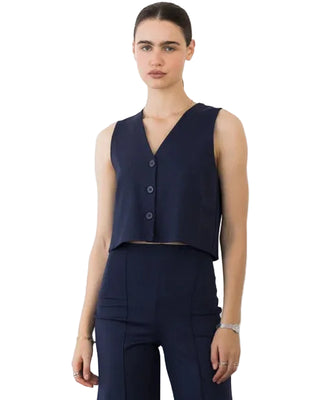 Ripley Rader Ponte Knit Vest - Navy