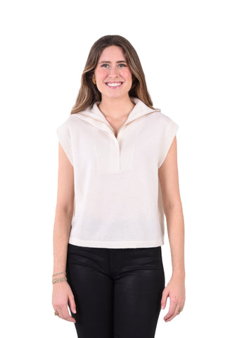 Poppy Pullover Vest - Eggnog