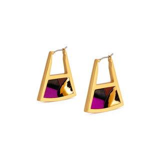 Double Sided Triangle Hoop - Ava