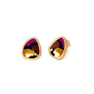 Organic Stud Earring - Violet
