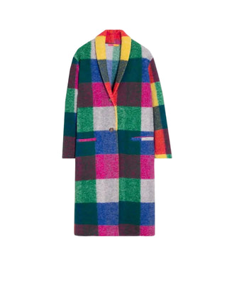 Vilagallo Long Coat - Bright Madras