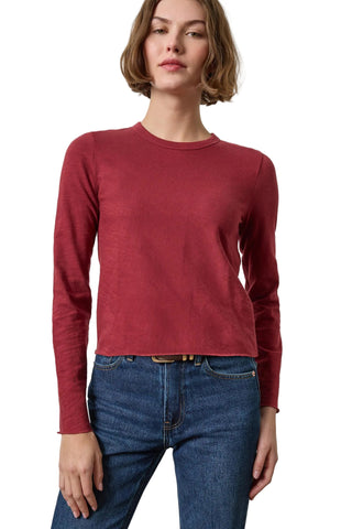 Lilla P Vintage Bias Tee - Cabernet