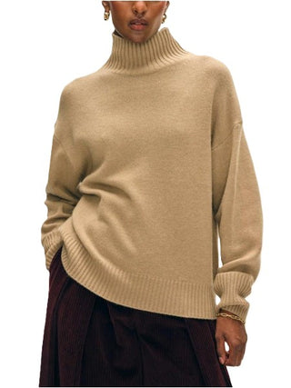 Cashmere Oversized Standneck - Khaki