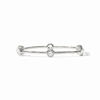 Milano Luxe Silver Bangle - Cubic Zirconia - M