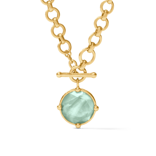 Honeybee Demi Necklace - Iridescent Aquamarine Blue