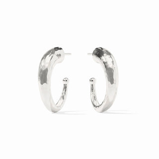 Hammered Hoop M - Silver