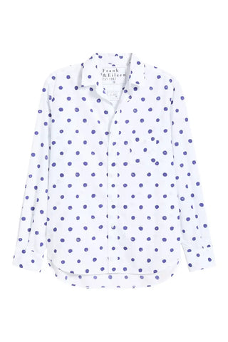Frank and Eileen Relaxed Button - Up Shirt - Large Blue Dots