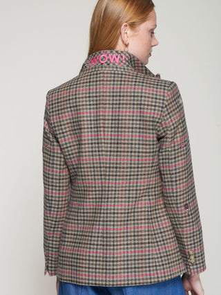 Embroidered Houndstooth Jacket - Multi