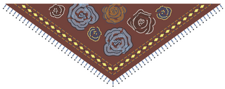 Amalia Scarf Necklace - Brown Multi
