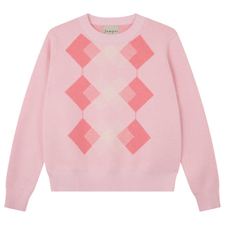 Jumper 1234 Faded Argyle Crew - Ruby/Gossip Girl