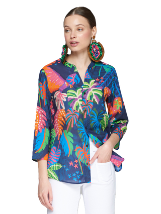 Collared Blouse - Jungle