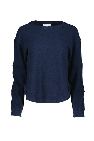 L/S Jewel Neck Seamed Sweatshirt