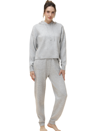 Dahlia Hoodie Set - Light Heather Grey