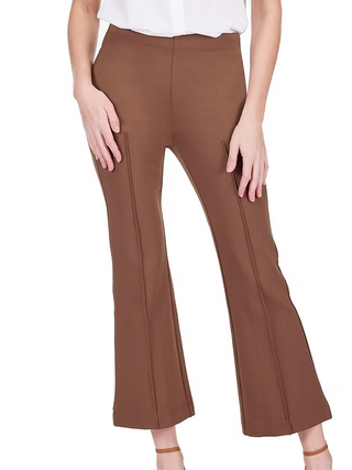 Ponte Bell Leg Ankle Pant - Chocolate