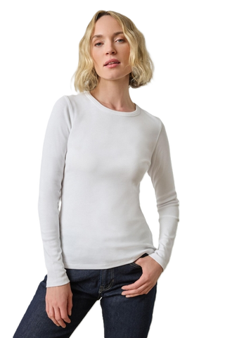 Long Sleeve Crew - White