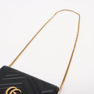 Gucci Black Marmont Chain Shoulder Bag