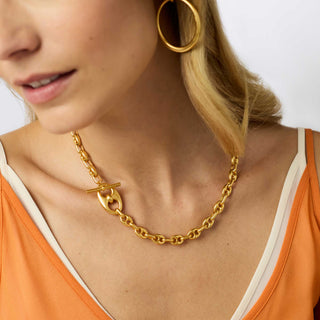 Julie Vos Laguna Demi Link Necklace - Gold