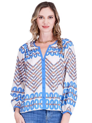 Trimmed Peasant Top - Retro Link