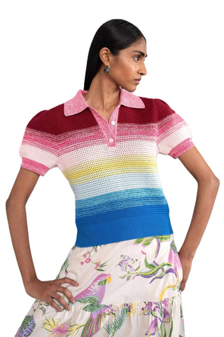 Lily S/S Polo - Bloom Ombre
