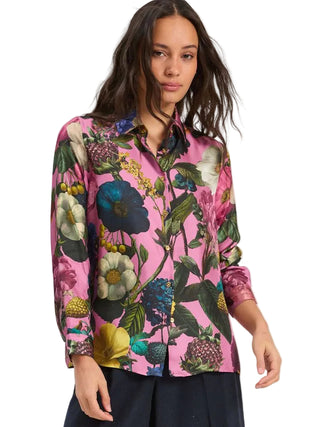 Vilagallo Blouse - Pink Botanical