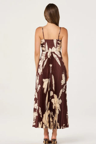 Astr Clea Dress - Brown Floral