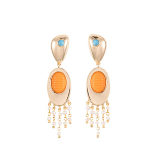 Alondra Earrings - Orange Multi