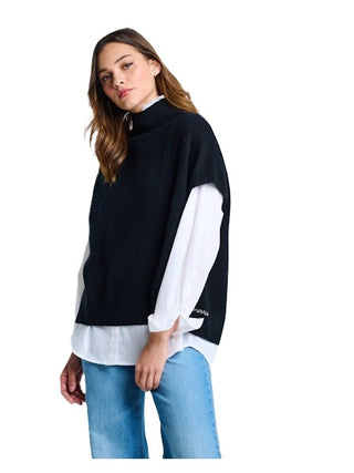 With a Twist Sweater Vest - Onyx