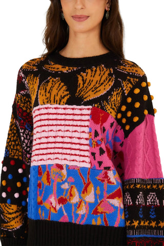 Mix Patchwork Knit Sweater