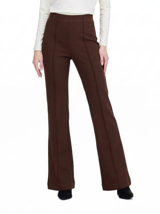 Jade Front Seam Ponte Pant - Brown