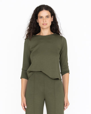 Ripley Rader Scuba 3/4 Sleeve Top - Olive