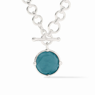 Honeybee Demi Silver Necklace - Iridescent Montana Blue