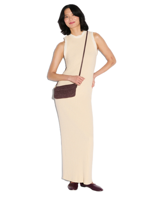 Convertible Crossbody Bag - Brown Crochet