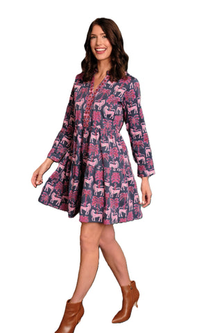 Abigail Dress - Mulberry Rainforrest