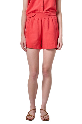 Lilla P Front Seam Short - Textured Terry Zinnia