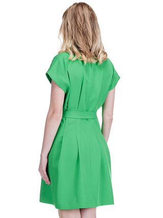 Fit & Darts Dress - Green