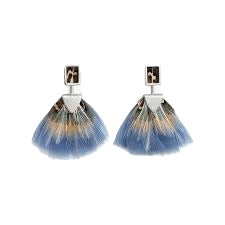 Silver Bezel Statement Earring - Sydney