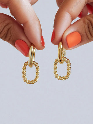 Ana Luisa Ash Double Hoop Earring - Gold