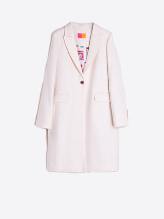 Long Coat - Ivory/Pink