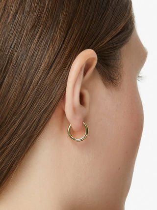 Asher Huggie Hoop Earring - Two Tone